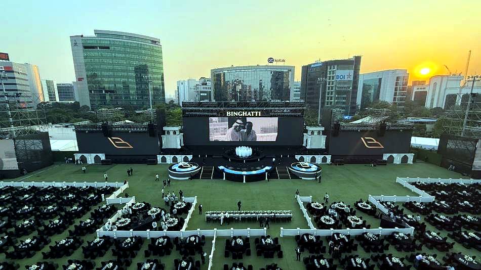 Binghatti India brand launch event at sunset produced by VIDEAS