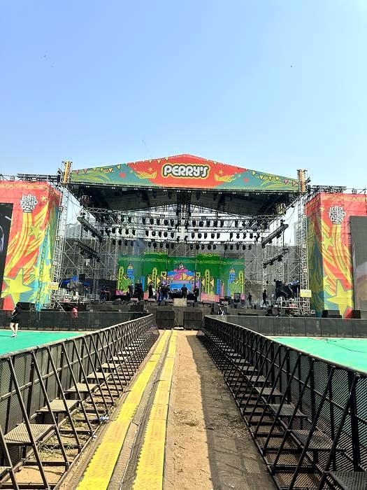 Perry's stage structure at Lollapalooza India